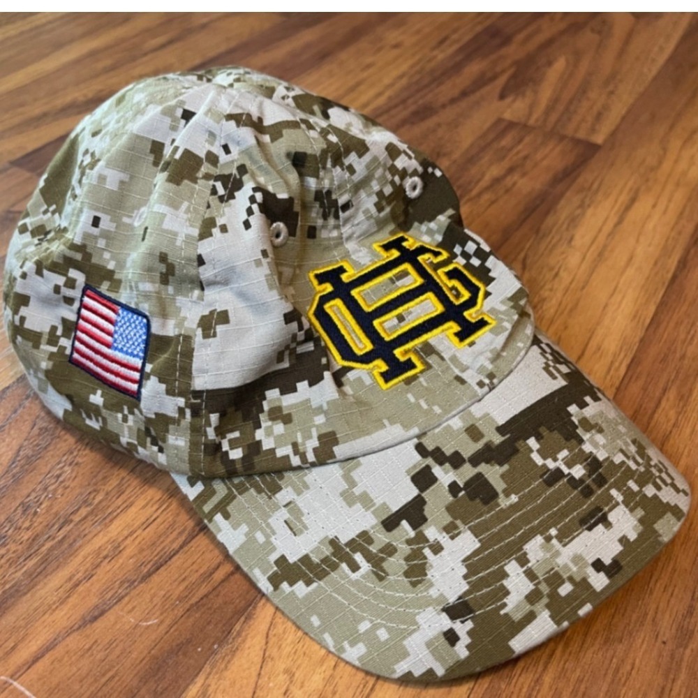 Port Authority HG Logo Digital Camo Hat American Flag Patch Desert Ripstop Cap